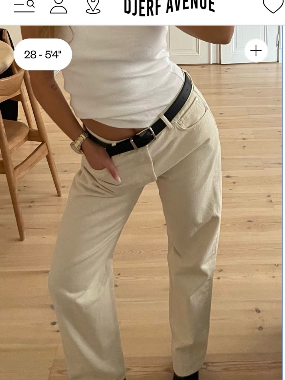 Djerf Avenue Relaxed Jeans Cream